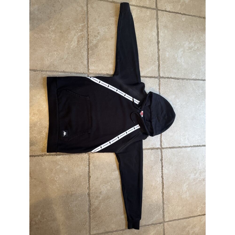 Kappa Black/White Pullover Hoodie Size Small